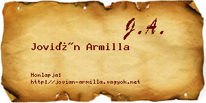 Jovián Armilla névjegykártya